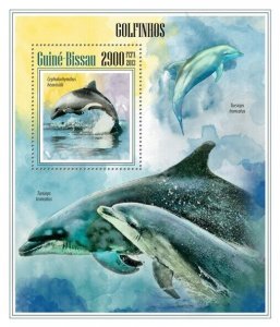 GUINEA-BISSAU 2013 MNH. DOLPHINS   |  Michel Code: 6877 / Bl.1208