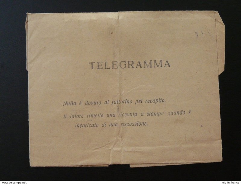 telegram sent from Napoli Italy 1929