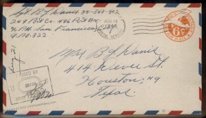 USA WWII APO Airmail Military Mail Cover 93805