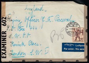 US 1942 censored cover to PO BOX 444 in Bletchley Park - UNDERCOVER mail