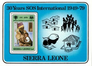 Sierra Leone 1979 - Year of Children, SOS Villages - Souvenir Sheet - 453a - MNH