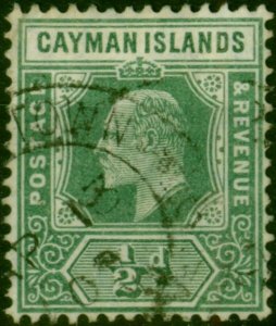 Cayman Islands 1907 1/2d Green SG25 Fine Used
