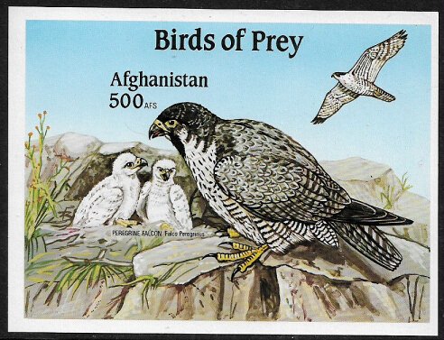 Afghanistan MNH IMP. S/Sheet - Birds of Prey