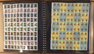 38 Different MNH Christmas Seal Sheets in album - See all scans - Free Ship