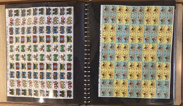 38 Different MNH Christmas Seal Sheets in album - See all scans - Free Ship