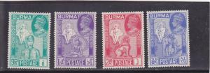 Burma  Scott#  66-9  MH