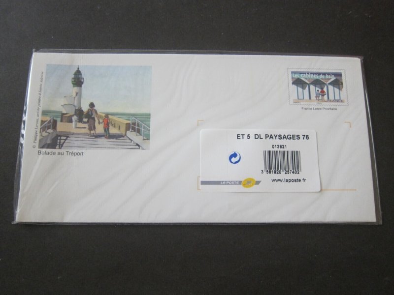 France Laposte 5 pre-paid neat cachet envelop pack 