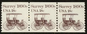 US #1907 SUPERB mint never hinged, plate strip, plate number 11,  SUPER FRESH!