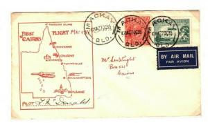 AUSTRALIA Air Mail Townsville Cooktown First Flight Pilot Signed 1935 PA5