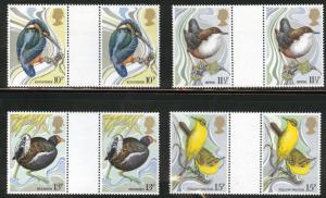 Great Britain Scott 884-7 MNH** 1980 Bird gutter pairs