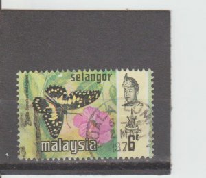 Selangor  Scott#  131  Used  (1971 Lime Butterfly)