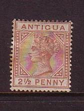 Antigua Sc 13 1882 2 1/2d red brown Victoria stamp mint