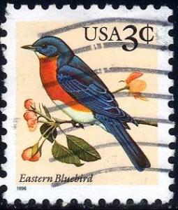 Bird, Eastern Bluebird, USA stamp SC#3033 Used