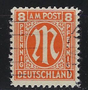 Germany AM Post Scott # 3N6a, used