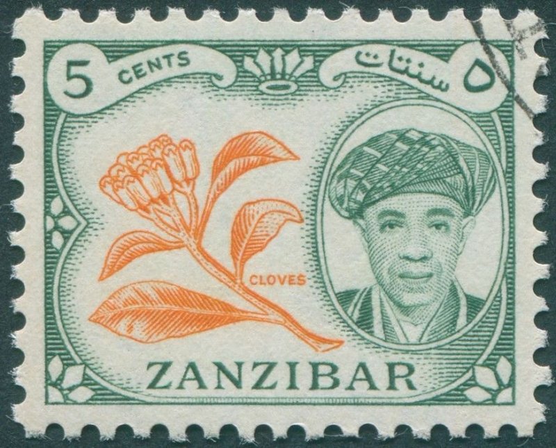 Zanzibar 1961 5c orange & deep green SG373 CTO