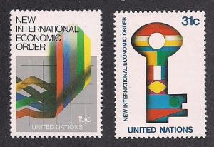 UN NY Sc# 316 317 Economic Order MNH