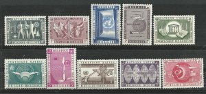 Belgium # 516-25,C15-20  U.N. Brussels Fair  (16)  Mint NH