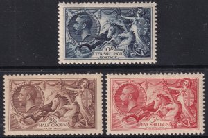 GB Sc# 222 / 224 KGV 1934 Britannia MLH complete set CV $605.00