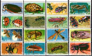 Equatorial Guinea.; 1974: Sc. # 74252-74267: Used CTO Se-Tenant Set