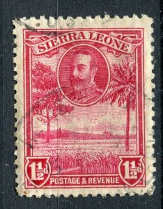SIERRA LEONE; 1930s early GV pictorial issue fine used 1.5d. value