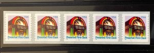 US PNC5 25c Jukebox Presorted Stamp Sc# 2912B Plate 111111 MNH w/ Control Number