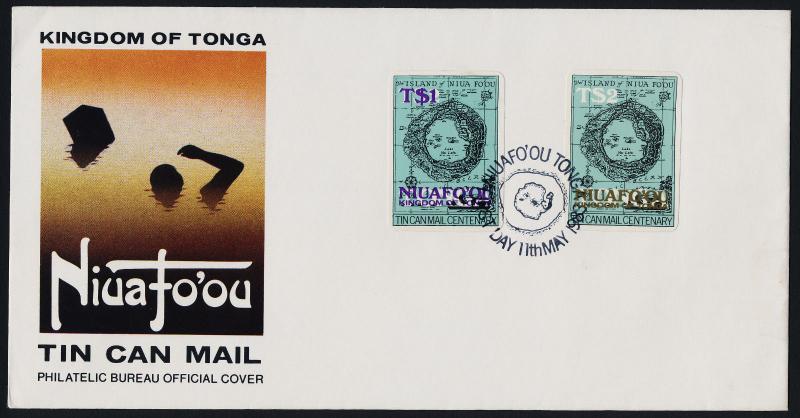 Tonga - Niuafo'ou 3-5,7-10,17-8 on FDC's - Maps