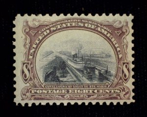HS&C: Scott #298 8 Cent Pan American Deep rich color. Mint Vf NH US Stamp