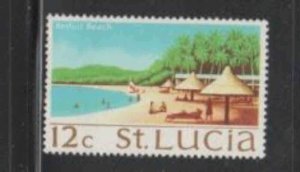 ST. LUCIA #267 1970 12c REDUIT BEACH MINT VF NH O.G