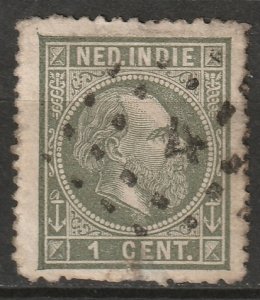 Netherlands Indies 1870 Sc 3a used type I