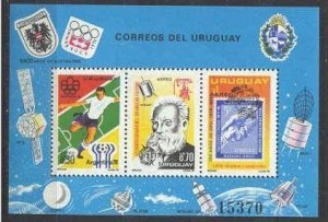 Uruguay C422 MNH s/s Football/Space SCV42.50