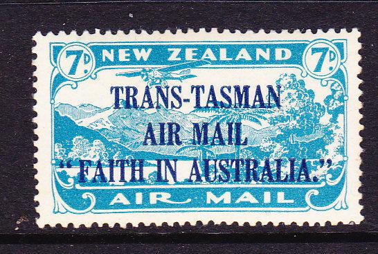 NEW ZEALAND 1934 7d TRANS TASMAN AIRMAIL MNH SG 554