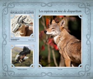 Guinea - 2017 Endangered Species - Stamp Souvenir Sheet - GU17103b