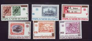 Papua New Guinea Sc389-94 stmp on stamp stamps mint NH