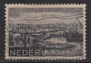 Netherlands 1934 - Scott 202 used - 6c, Willemstad Harbor 