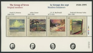 Canada 1559 1560 1561 - Group of Seven Souvenir Sheets - all 3 Mint nh