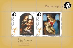 Finland 2019 Leonardo da Vinci 500 ann death date Peterspost block MNH