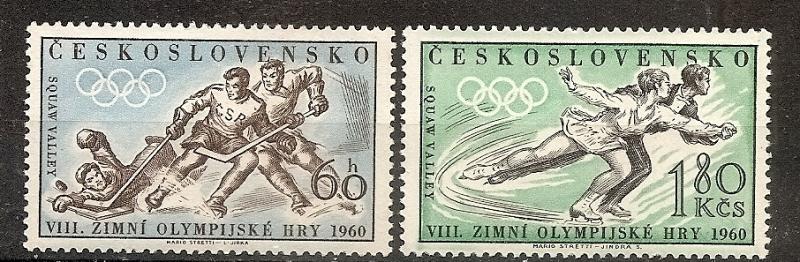 Czechoslovakia  965-66 MNH 1960 Winter Olympic Games