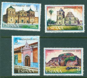 SPAIN Scott 1781-1784, MNH**  HISPANIDAD 1973 Hispanic-American set