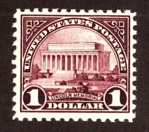 *KAPPYSSTAMPS SCOTT 571 $1.00 LINCOLN MEMORIAL MINT NEVER HINGED XF  (15557)