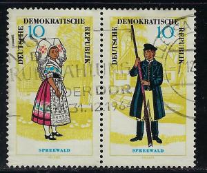 Germany DDR Scott # 742a, used, se-tenant, WZd146