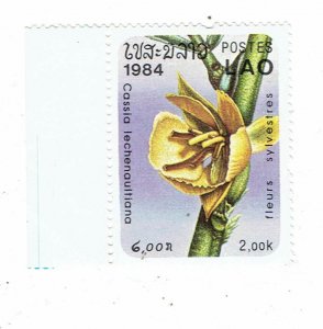 LAOS SCOTT#557 1984 FLOWERS - CASSIA LECHENAULTIANA - MNH