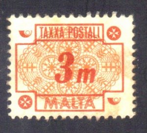 MALTA SCOTT #J33 USED 3m  1973 POSTAGE DUE