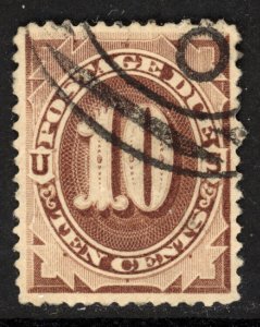 SCOTT J19 1879 10 CENT POSTAGE DUE ISSUE USED VF CAT $35!