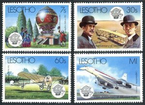 Lesotho 403-407, MNH. Mi 424-447,Bl.18. Manned Flight,200,1983. Balloon,Concorde