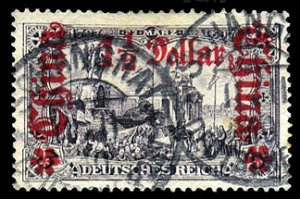 German Colonies, German Offices in China #45 (Mi. 36A) Cat€150, 1905 $1 1/2...