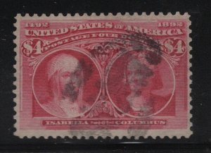 244 VF with neat cancel used with nice color cv $ 1000 ! see pic !