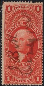 U.S. Scott#R71c Revenue Stamp- Used Single December 24, 1869