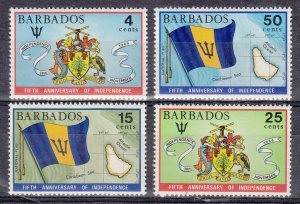 Barbados Scott #364-367 MH