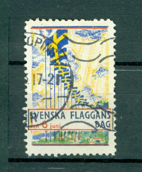 Sweden Poster Stamp 1933. National Day June 6. Swedish Flag. Cancel