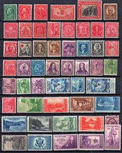 Mint Oldies Group of 51 Stamps: MH/MHR/MGD/NGAI